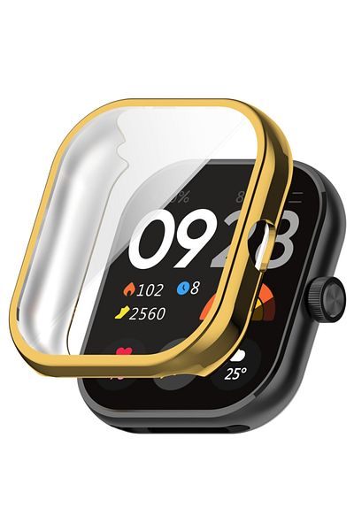 Choice for Redmi Watch 4 Gold Soft Full Case+Tempered Glass For Redmi Watch 4 Protective Cases Screen Prote