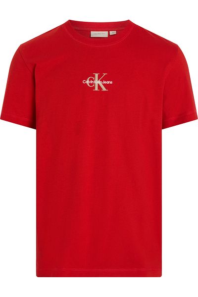 Calvin Klein Мъжка червена тениска Monologo Tee J30J325649