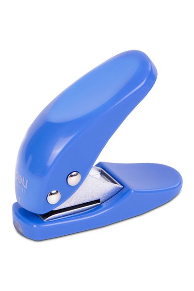 Deli Blue DELI Mini Paper Punch Portable Size 1 Hole Punch Machine 6mm 10 Sheets Office School Supplies