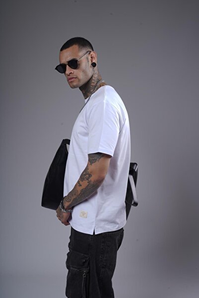 king brich Ανδρικό μπλουζάκι με κανονική εφαρμογή με λαιμόκοψη Lycra Plain Basic