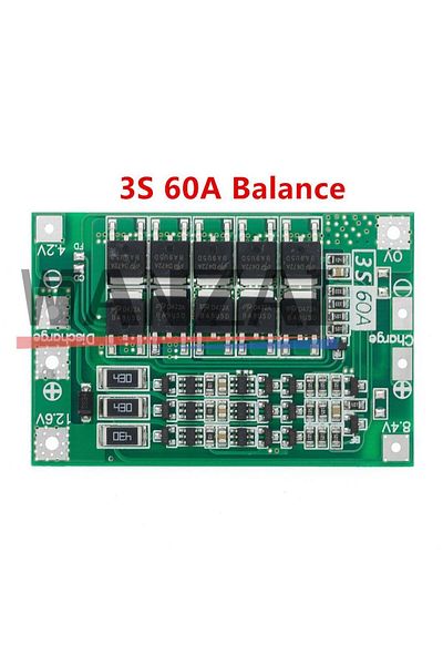 Choice 3s 60a Balance 3s 4s 40a 60a Li-ion Lithium Battery Charger Protection Board 18650 Bms For Drill Mot