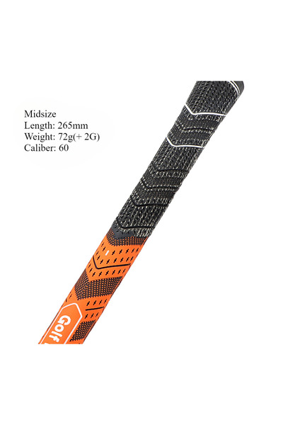 Choice مقبض جولف برتقالي-2 (متوسط الحجم) بالإضافة إلى 4 مقابض جولف رجالية من خيوط القطن، مقابض مضارب جولف من الحديد والخشب