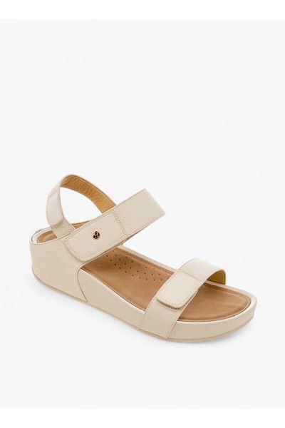 Flora Bella by Shoexpress Flora Bella Textured Strap Sandals with Hook and Loop Closure
