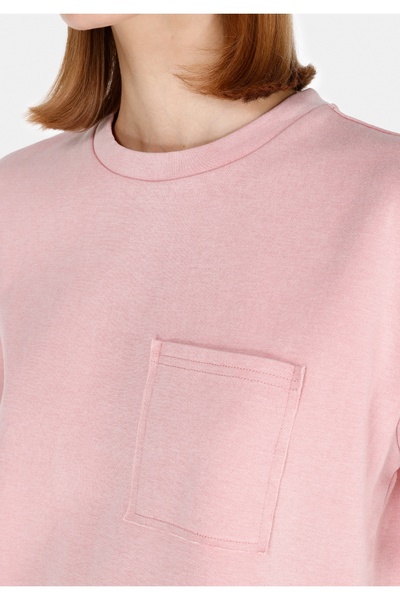 Colin's Tricou cu mânecă scurtă roz pentru femei, cu gât rotund, cu croială normală Cl 1073150