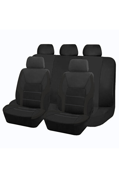 Choice Black 5 seat Universal Polyester Car Seat Covers Sporty Design Fit For...