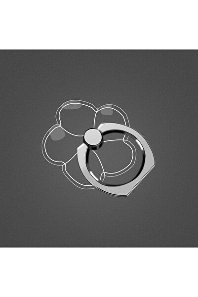 WSSHE حامل هاتف ذكي على شكل حلقة إصبع من Flower-2 لهاتف iPhone X وخلوي ذكي شفاف.