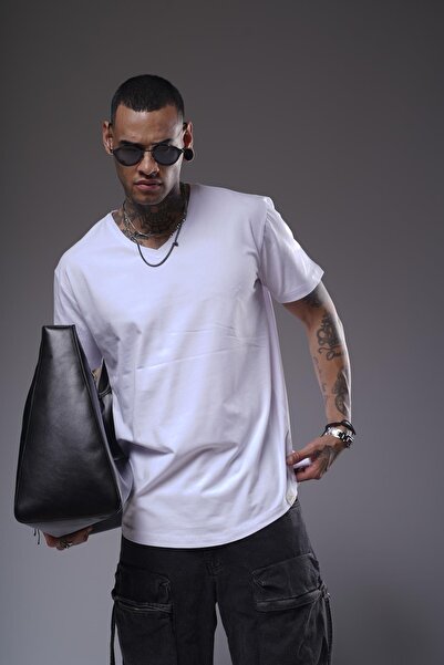 king brich Ανδρικό μπλουζάκι με λαιμόκοψη με λαιμόκοψη Basic Regular Fit