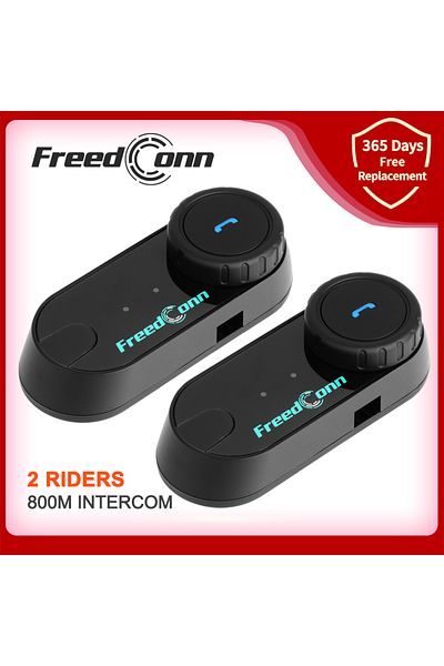 Choice Two Sets T Com VB FreedConn Bluetooth Motorcycle Intercom Helmet Headset Headphone FM Music Sharing