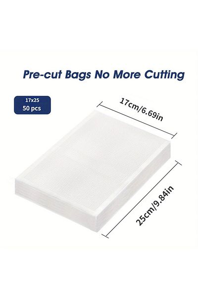 Choice 17x25cm 50pcs 50pcs/lot Bpa-free Food Vacuum Plastic Sealing Bags Food Preservation Sealed Bag House