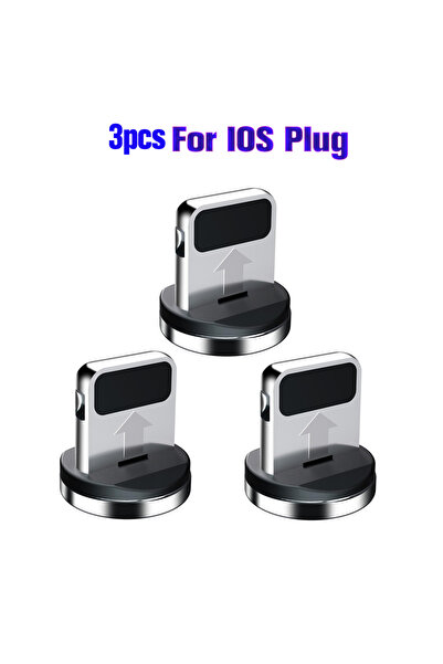 Choice 3Pcs For IOS Plug McGiLLon Magnetic Cable Micro USB Type C Fast Chargi...