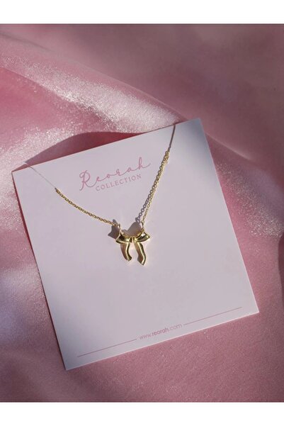 Reorah Collection Bow Sparkle Kolye 925 Gümüş