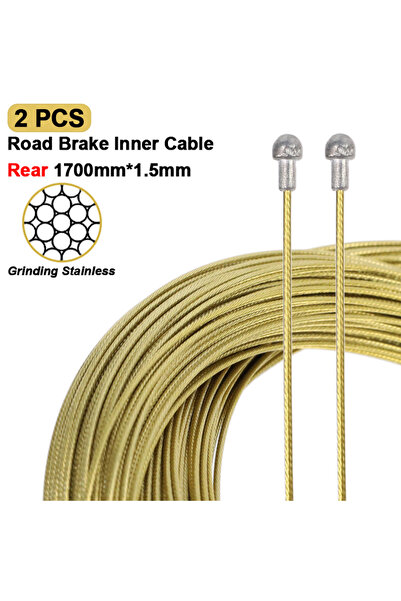 Choice كابلات فرامل مغير السرعة HEPPE للدراجات الهوائية بطول 1700 مم، قطعتان،...