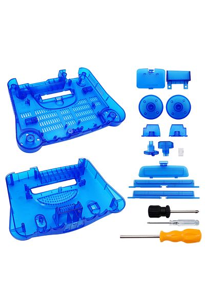 Choice translucent blue Bitfunx Replacement Plastic Shell Translucent Case for N64 Nintendo 64 Replacement