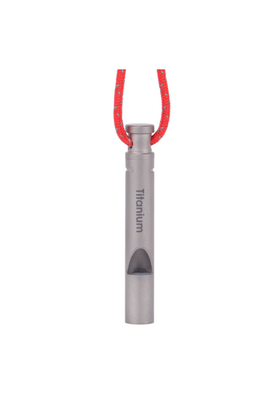 Choice صافرة طوارئ خفيفة الوزن من التيتانيوم باللون الفضي مع سلك للاستخدام في...