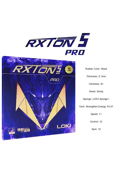 Choice Black Rxton-5-pro Loki Rxton Brand New Table Tennis Rubber Sticky Ping Pong Rubber Rxotn 3-pro 5-pro
