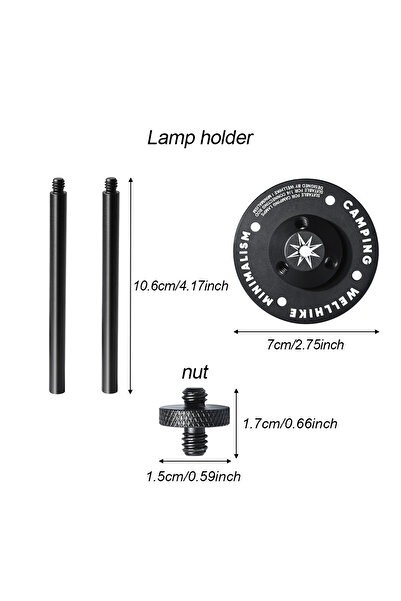 Choice مصباح أسود صغير 38 ضوءًا 38 مصباح تخييم قابل لإعادة الشحن عبر USB خيمة...