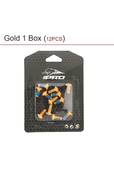 Choice علبة واحدة من مسامير تثبيت قرص فرامل الدراجات الجبلية، 12 قطعة T25 بلو...