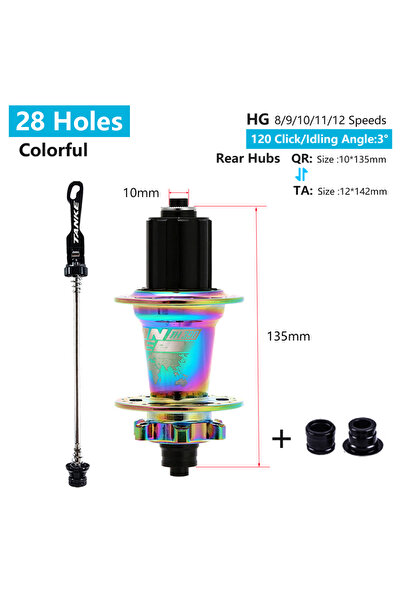 Choice 28H Colorful QR-TA R TANKE 120 Click Hub 6 Bearing MTB Mountain Bike H...