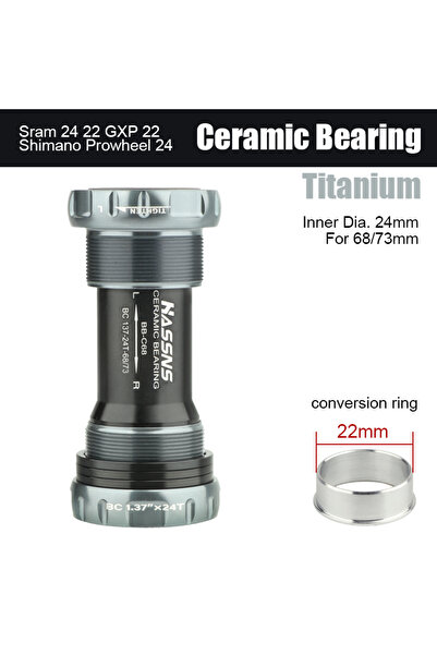 Choice دعامة سفلية للدراجة مصنوعة من السيراميك والتيتانيوم بحركة مركزية من HA...