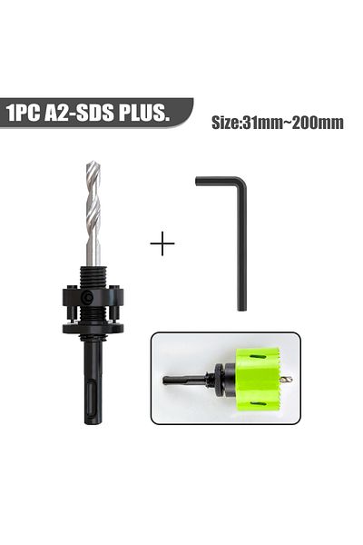 Choice 1PC A2-SDS PLUS 1Pc A2 A4 Hole Saw Arbor With Drill Bit For Bi-Metal Hole Saw Woodworking Power Tool
