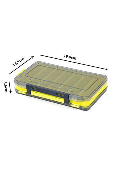 Choice صندوق أدوات صيد السمك مزدوج الجوانب من DA1Yellow صندوق أدوات صندوق طُع...