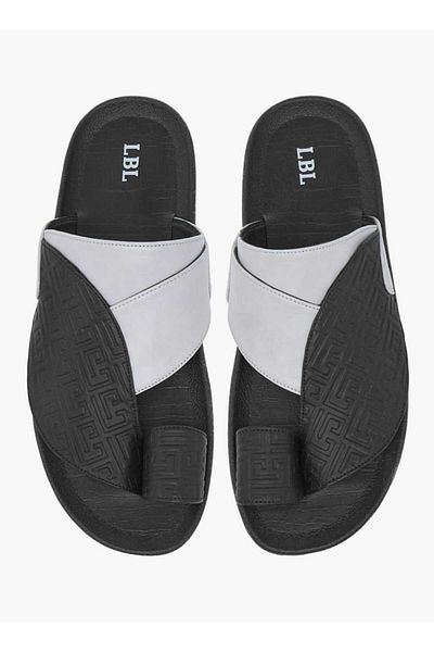 LBL by Shoexpress Textured Slip-On Arabic Sandals with Toe Loop