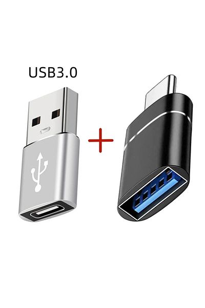 Choice F 2 قطعة USB 3.0 إلى نوع C OTG موصل محول شاحن من النوع C إلى USB ذكر إلى محول نوع c.