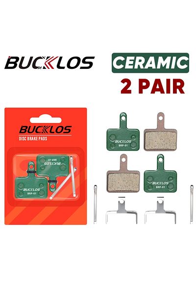 BUCKLOS زوجان من وسادات الفرامل السيراميكية من BUCKLOS لدراجات الدراجات الهوائية، وسادات الفرامل الهيدروليكية المتينة للدراجات الهوائية على الطرق والدراجات الجبلية