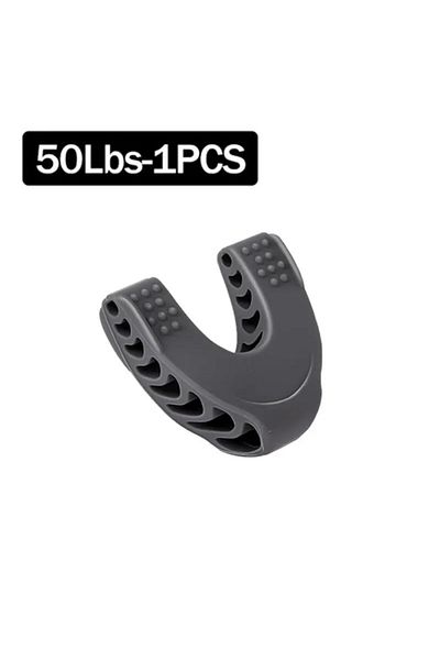 lpcbec Grey U Shape Jaw Exerciser New Facial Mouth Jawline Face Fitness Muscle Chew Ball Bite Breaker Train