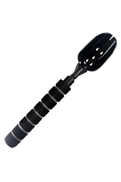 Choice black Bait Throwing Spoons Retractable Fish Bait Casting Scoop Lightweight Long Handle Non Slip Fish