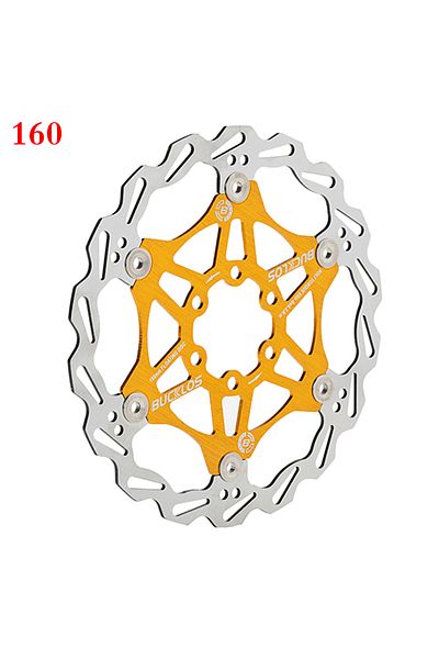 Choice 1PC 160mm Gold 2PC BUCKLOS Bicycle Disc Brake 160/180/203 Bike Floating Rotors Stainless Steel Mount
