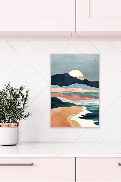 qoeuyl boutique Ελαιοχρωματισμός με ρετρό θέμα τοπίου Νο: 15 18x27 MDF Ξύλινη...