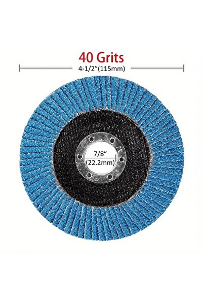 choice2 قرص صنفرة احترافي واحد، حبيبات 40، قرص صنفرة واحد، 115 مم (4.5 بوصة)،...