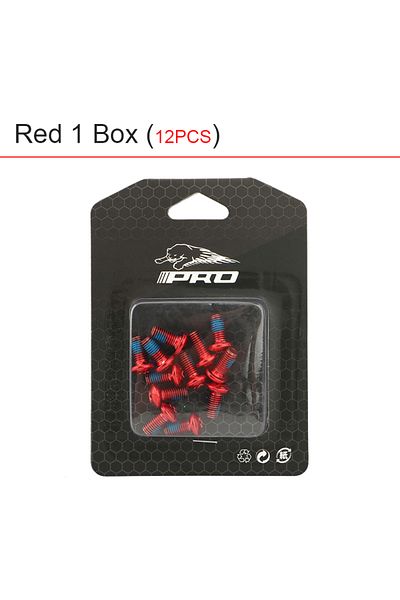 GOLDIX Red 1 Box IIIPRO Bicycle Disc Brake Rotor T25 Red/Blue/Green/Purple/Gold/Plating Screws 12Pcs Steel
