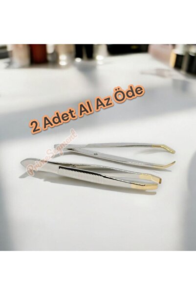 PrimeSegment 2 قطعة ملاقط أصلية من الفولاذ المقاوم للصدأ للحاجب والشارب وشمع الوجه