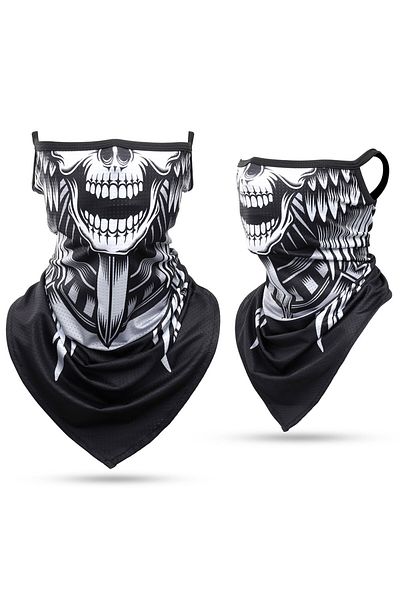 Choice 10 3D Skull Summer Bandana Hanging Ear Triangle Scarf Cycling Hiking Hunting Fishing Sports Bicycle