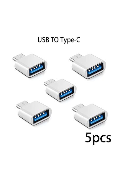 Choice محول بيانات USB 3.0 ذكر إلى أنثى من النوع C صغير أبيض، 5 قطع، لأجهزة Macbook Pro