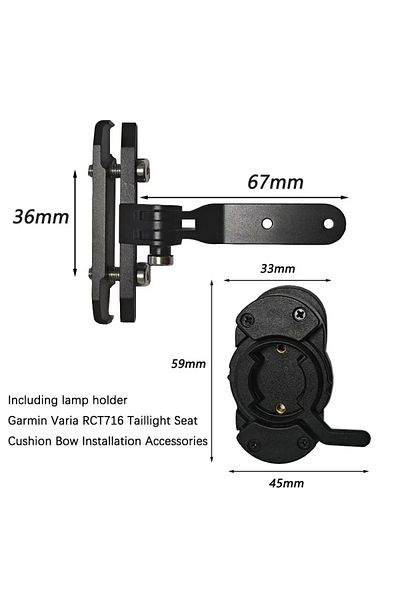 rrskit A Set For Garmin Varia Rct715 Radar Tail Light Cushion Adapter Gopro Bicycle Led Lamp Taillight Brac