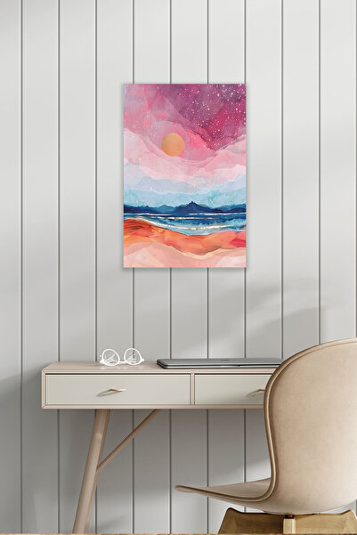 qoeuyl boutique Ελαιοχρωματισμός με ρετρό θέμα τοπίου No:17 18x27 MDF Ξύλινη ...