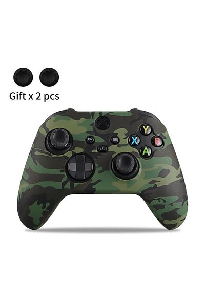 TECTINTER AGreen Soft Silicone Case For Xbox Series X/S Controller Protective Skin Gamepad Accessories Thumb G