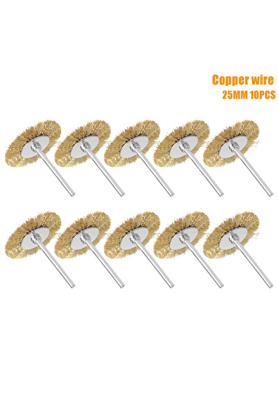 Choice1 25 × 3 مم 10 قطع 10 قطع فرشاة أسلاك فولاذية ساق 3 مم عجلة تلميع مثقاب...