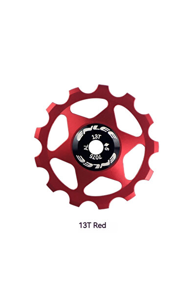 Choice بكرات ناقل الحركة للدراجات الهوائية من نوع Gang13T باللون الأحمر، مناس...