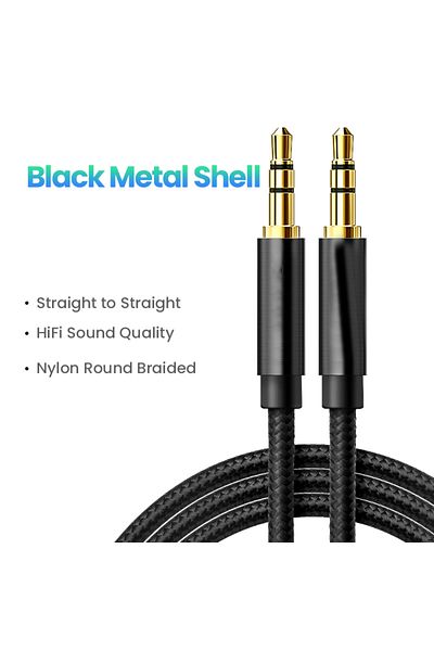 Choice 2M Black Straight Aux Cable Speaker Cable 3.5mm Audio Cable for Car Headphone Audio 3.5mm Jack Speak