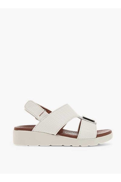 LBL by Shoexpress Animal Textured Arabic Sandals with Hook and Loop Closure