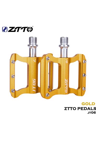 ZTTO JT06 Gold ZTTO Bicycle Ultralight Anti-slip Pedal 2 Sealed Bearing MTB Road Bike Pedal CNC Folding B