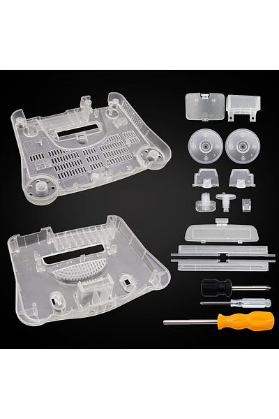 Choice Translucent White Bitfunx Replacement Plastic Shell Translucent Case For N64 Nintendo 64 Replacement