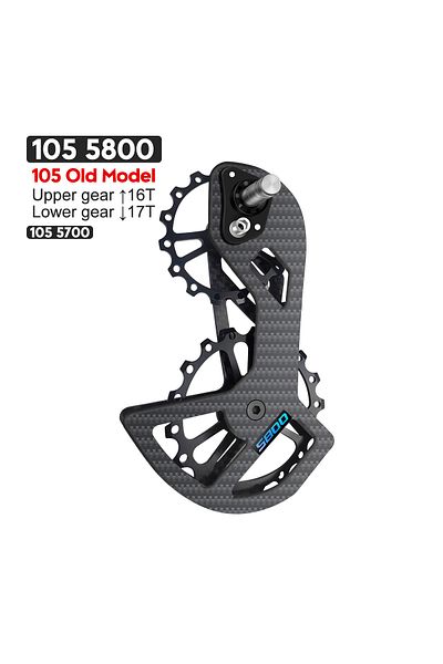 Choice R5800 (black) LTWOO UT Bicycle Ceramic Bearing Carbon Fiber Jockey Pulley Wheel Set Rear Derailleurs