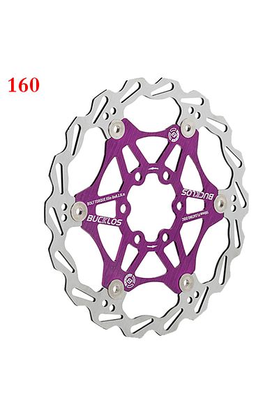 Choice 1PC 160mm Purple 2PC BUCKLOS Bicycle Disc Brake 160/180/203 Bike Floating Rotors Stainless Steel Mou
