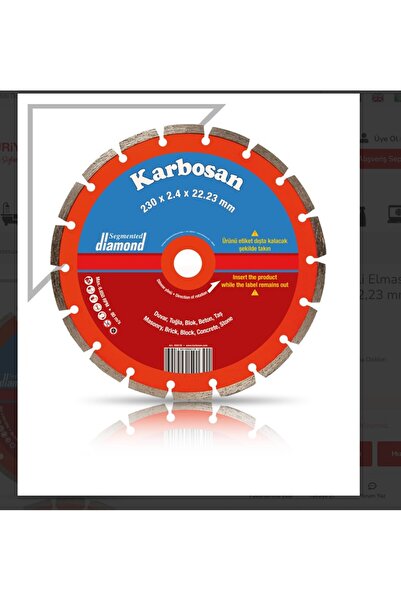 KARBOSAN 115*2.0*22.23mm Segmentli Elmas Kesici