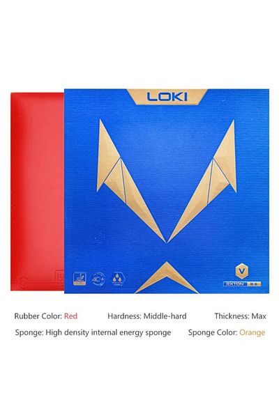 Choice Red LOKI RXTON 5 High Elasticity Table Tennis Rubber Sticky Red Ping Pong Rubber Pips In High-densit